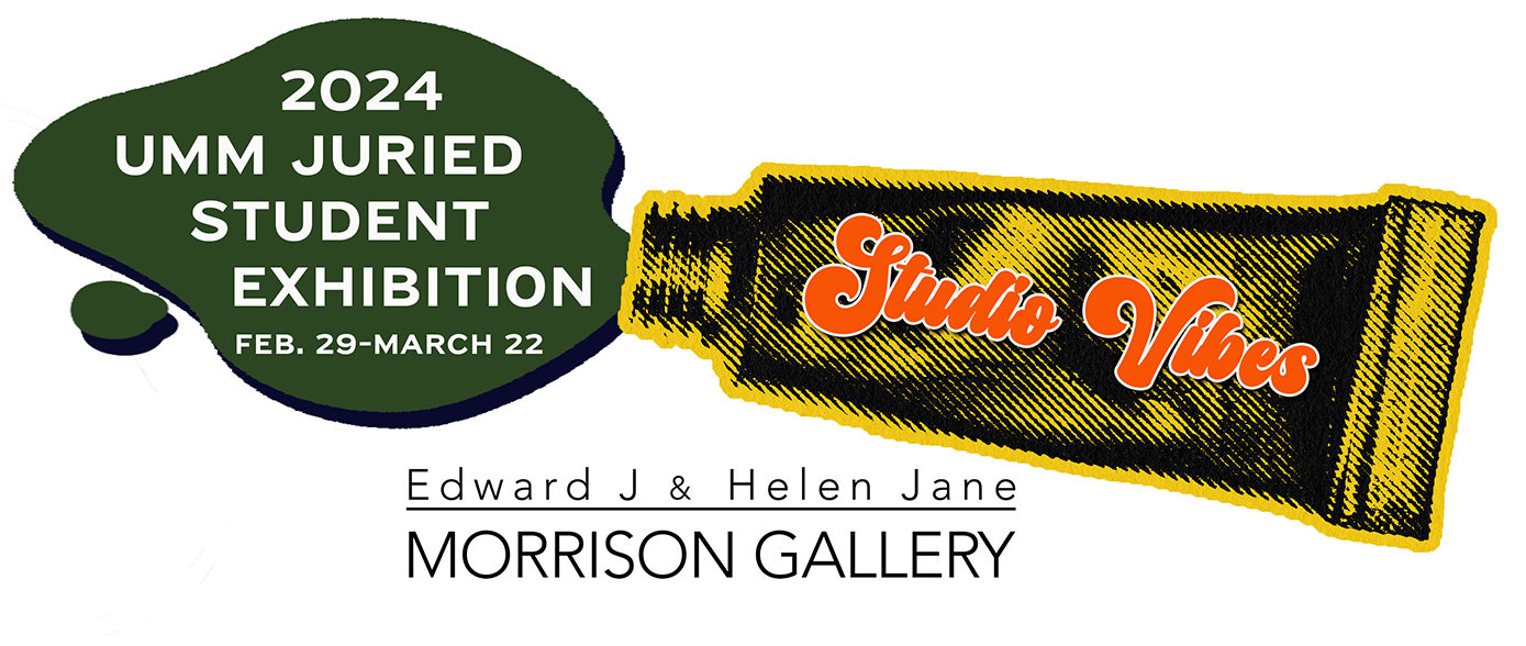A graphic for the 2024 UMM Juried Student Exhibition 