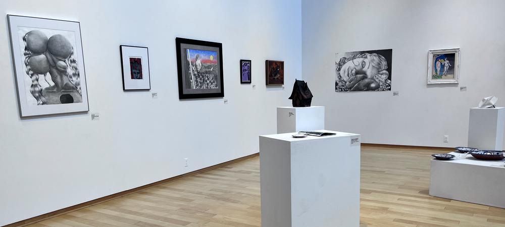 An exhibit in an art gallery