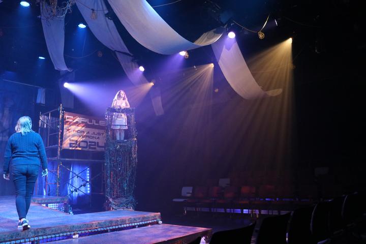An example of Sustainable set dressing, for the UMN Morris Theatre production of "Spring Awakening"